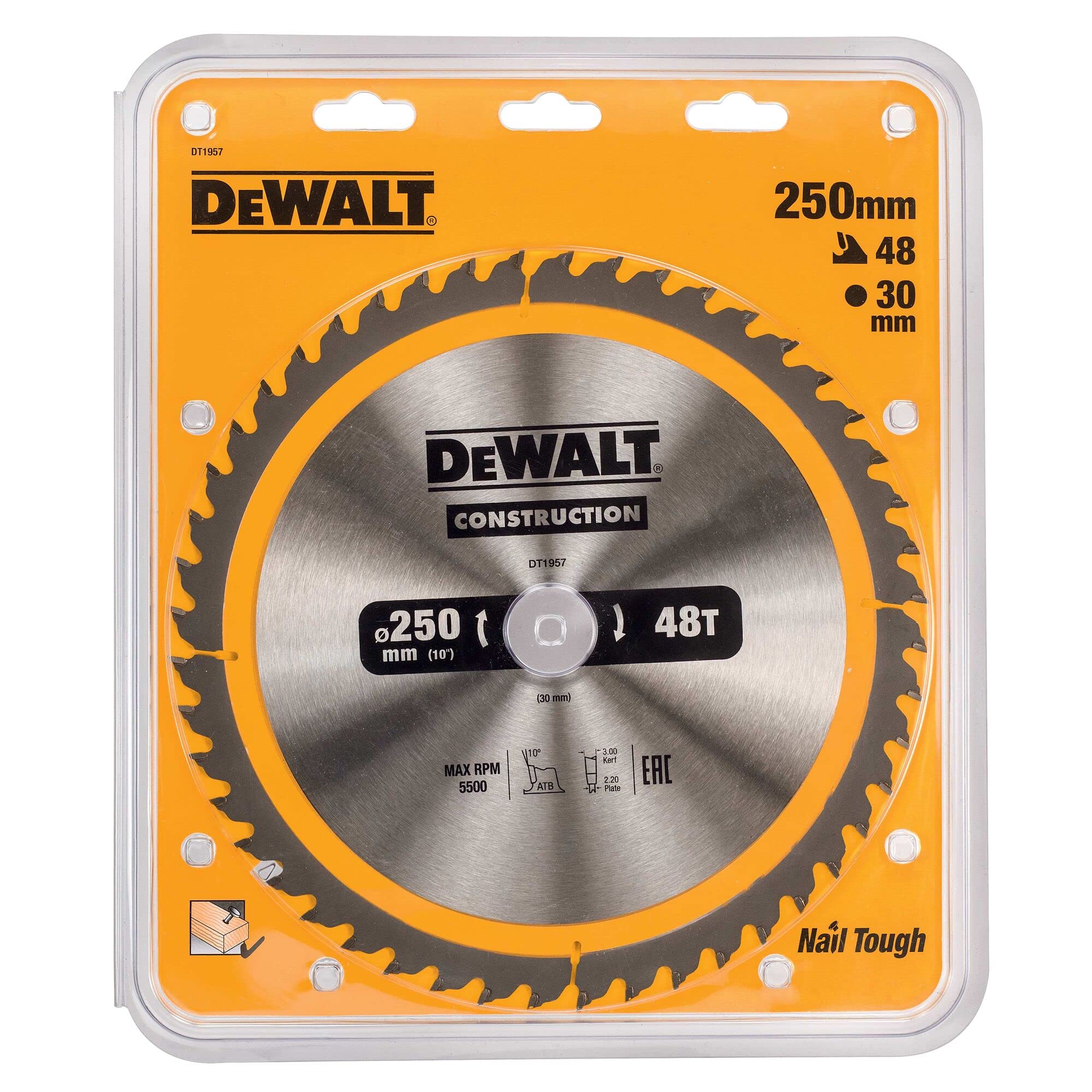 DEWALT DT1957 ELMAS DAIRE TESTERE 250*30 MM 48T